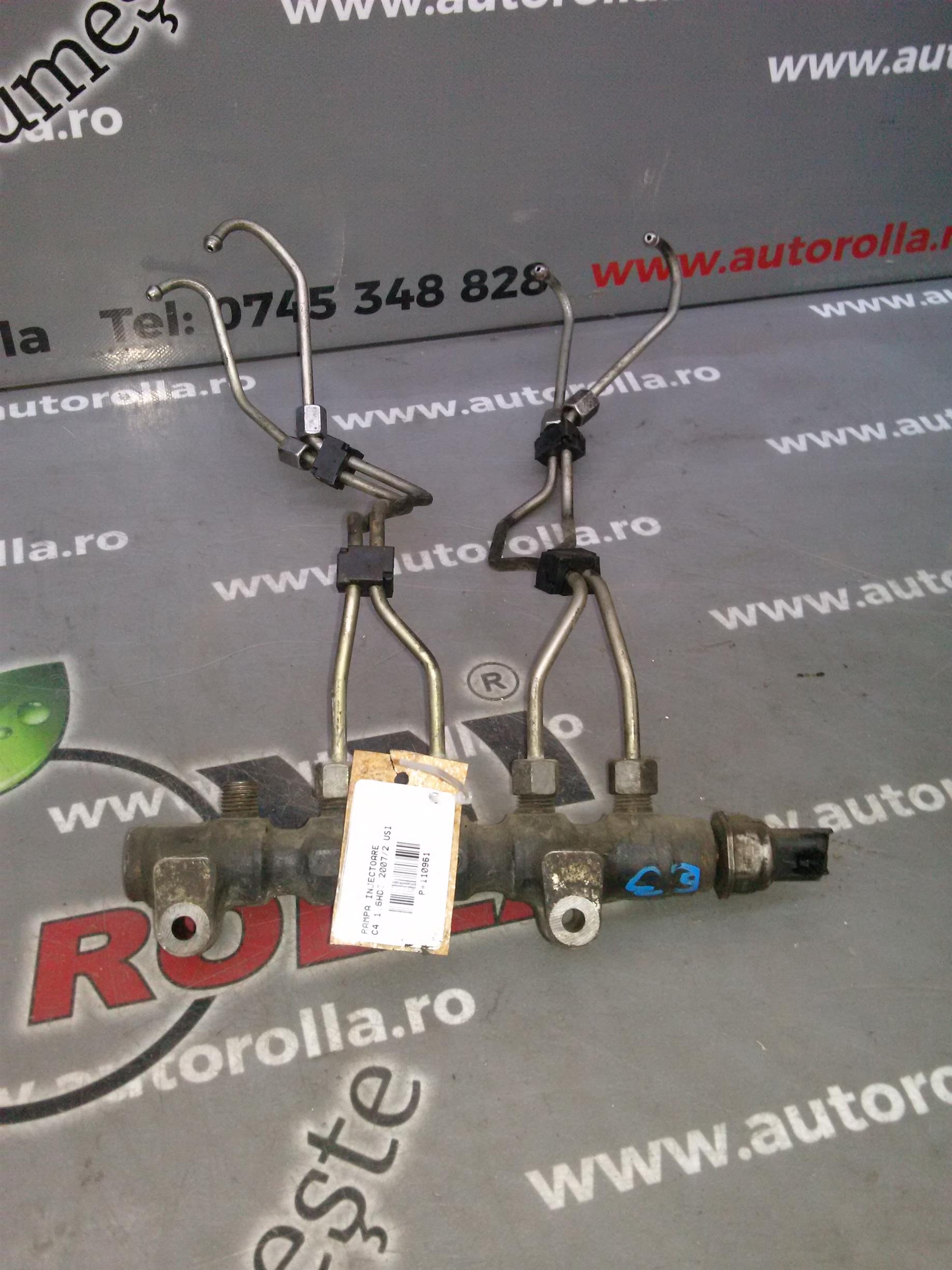 rampa injectoare Citroen C4, 1.6HDI, an 2007, 2usi