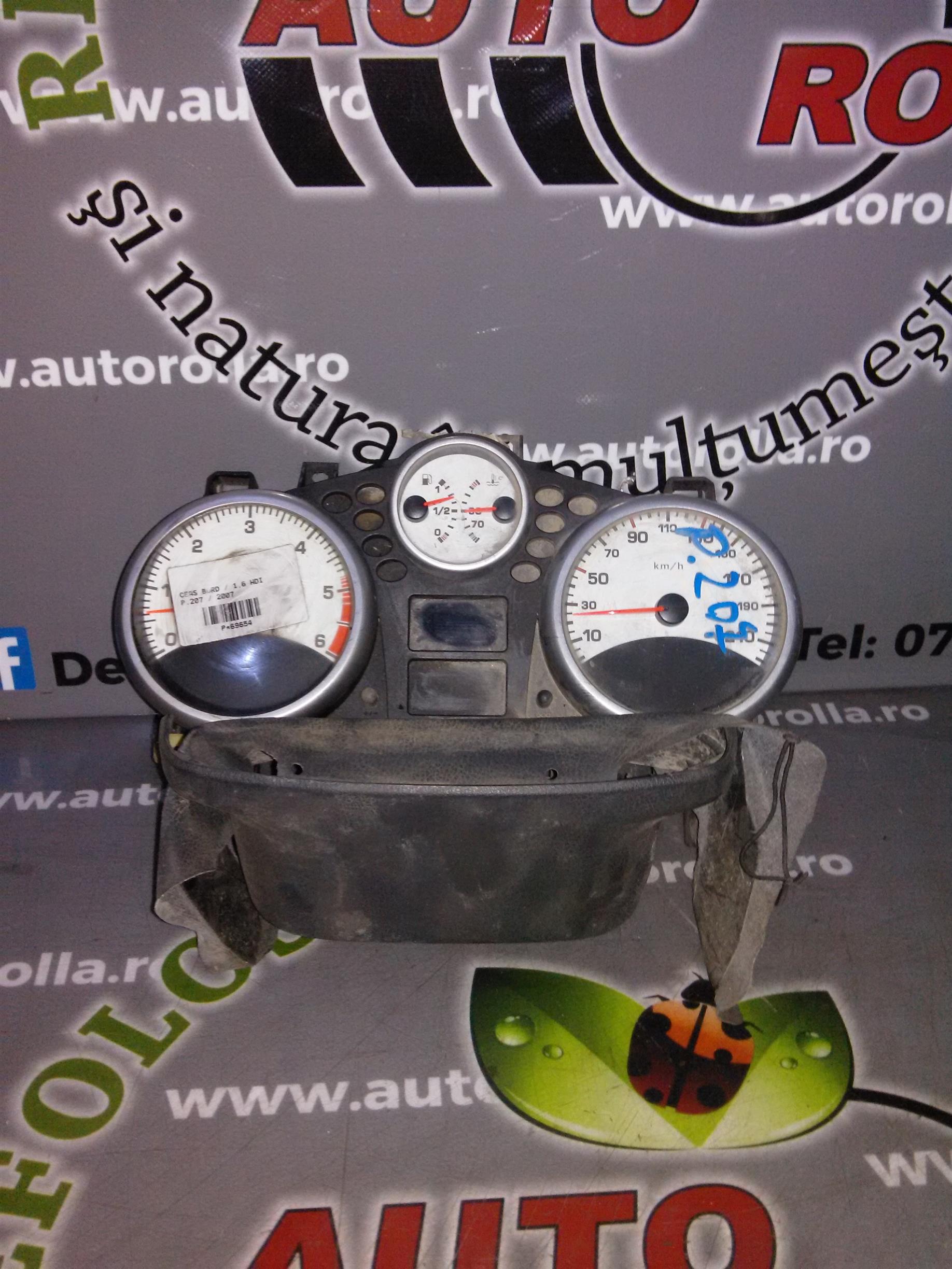 ceas bord Peugeot 207,1.6HDI an 2007