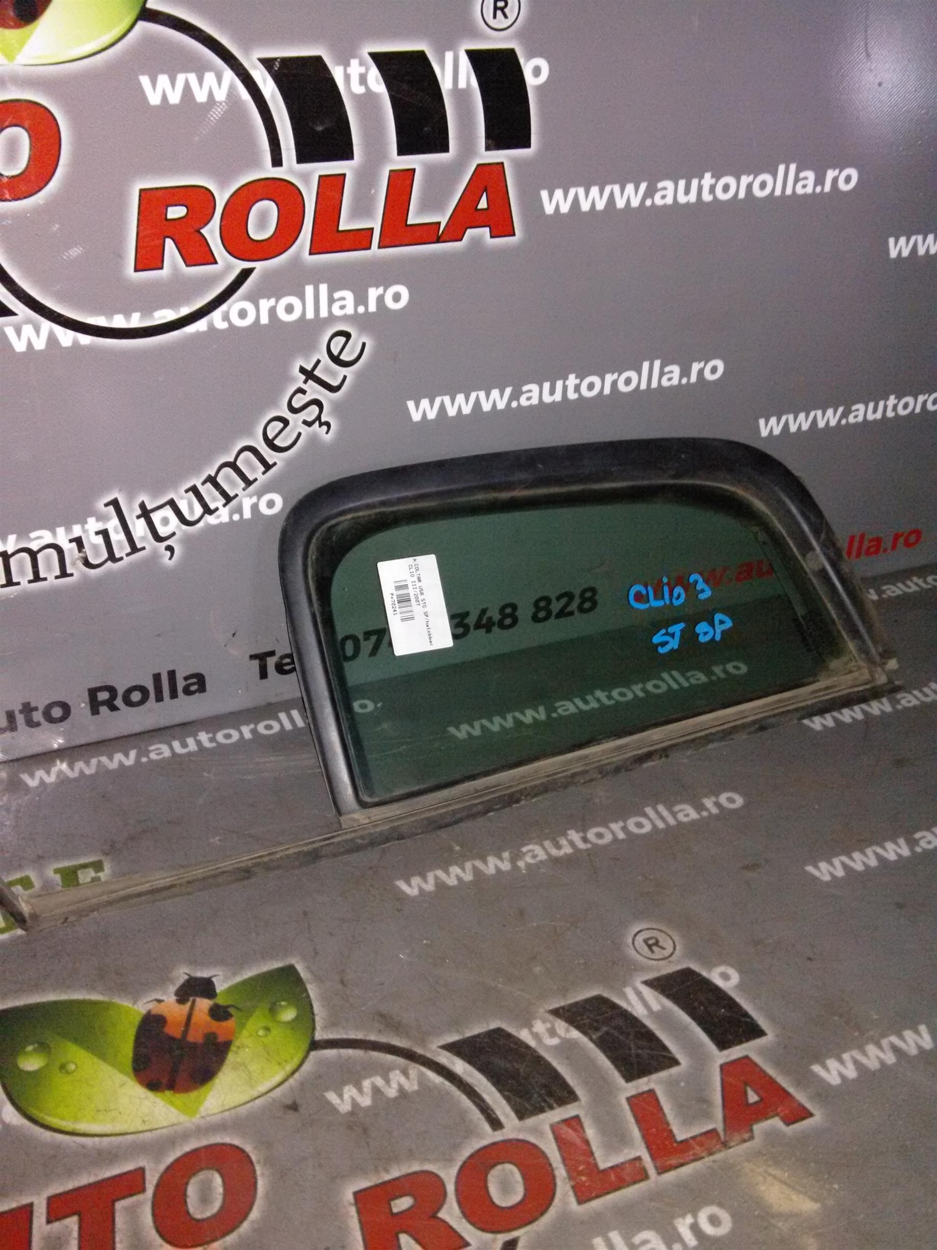Geam coltar usa stanga spate hatchback Renault Clio 3, an 2007