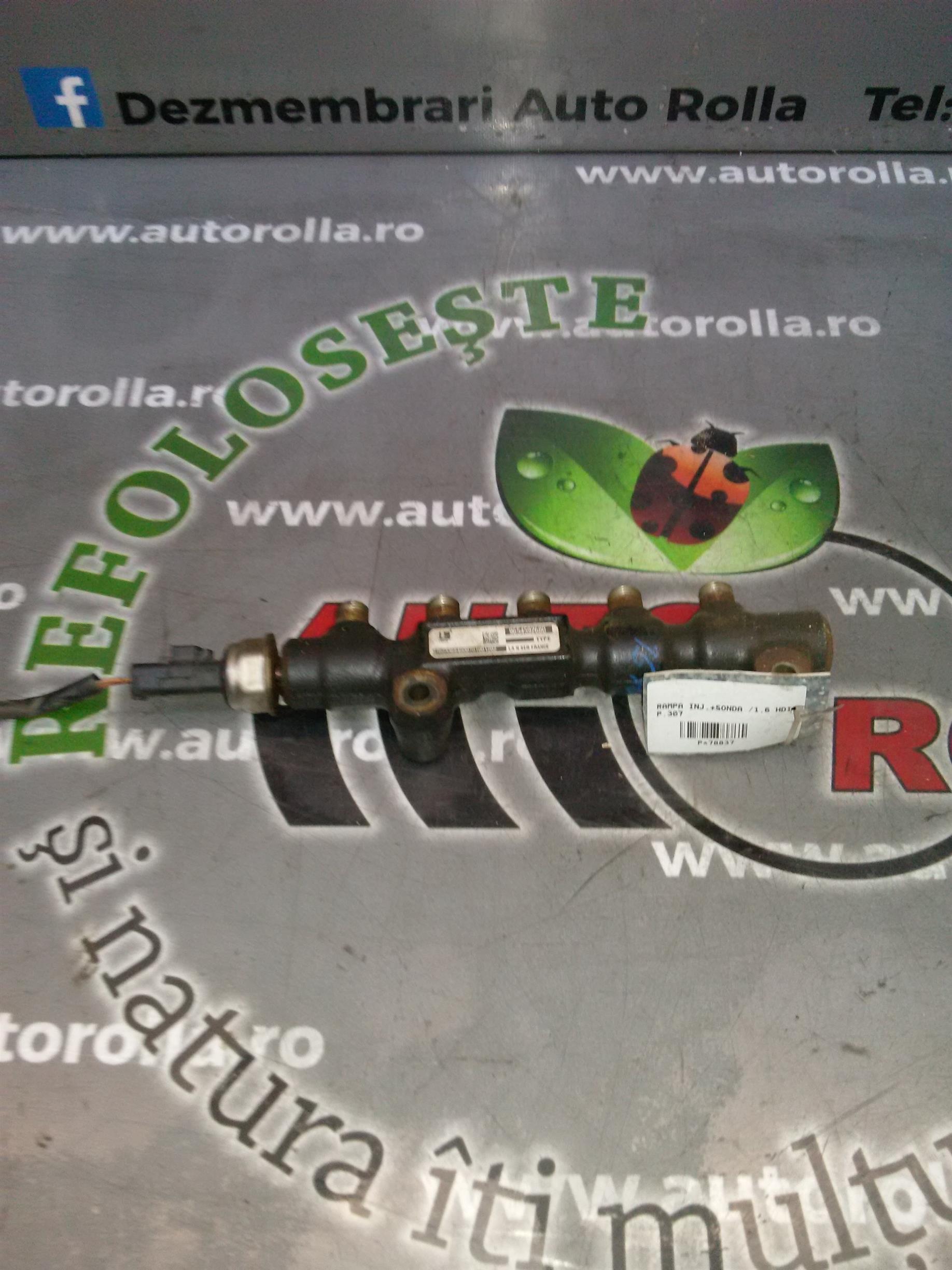 rampa injectoare si sonda Peugeot 307, 1.6HDI